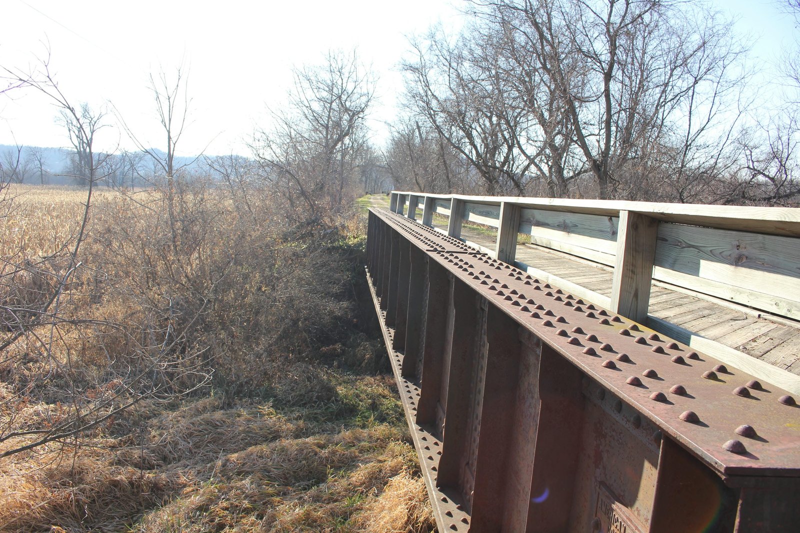Looking west